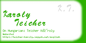 karoly teicher business card